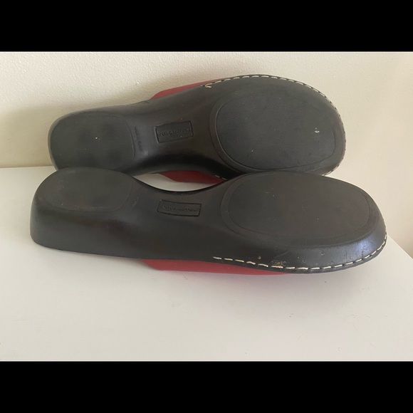 Croft & Barrow Red  Leather Slides Sz 10 - Picture 5 of 14